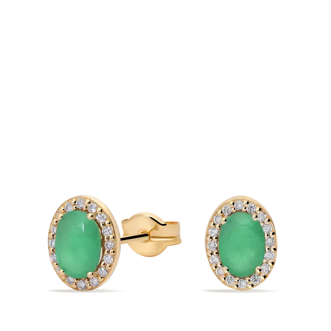 Pendiente diamante natural 0.16 ct. oro 18 quilates