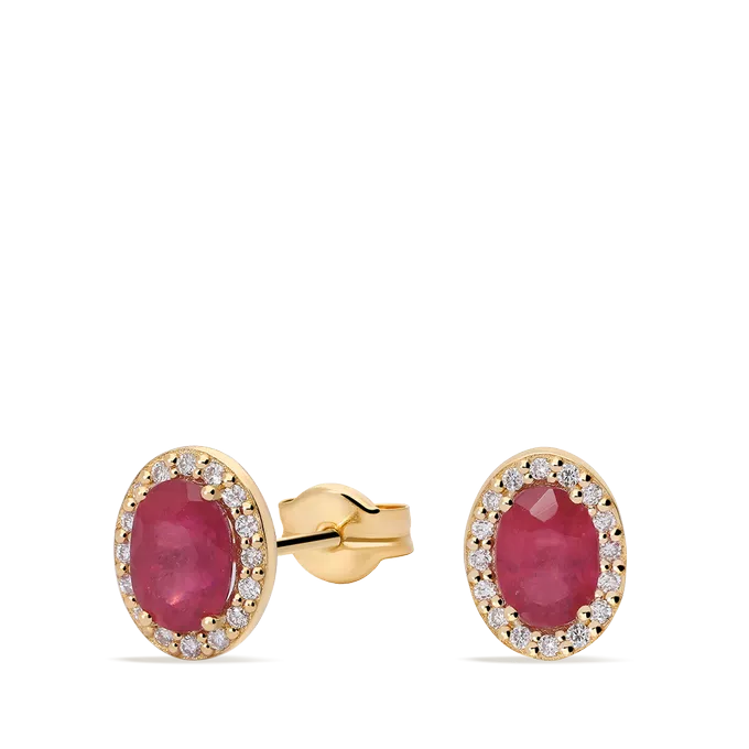 Pendiente diamante natural 0.16 ct. oro 18 quilates