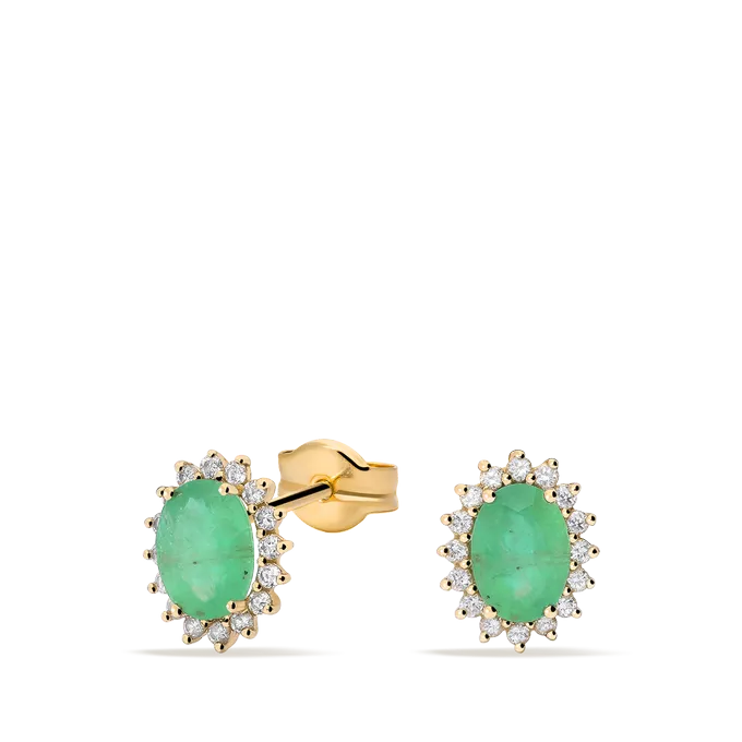 Pendiente diamante natural 0.36 ct. oro 18 quilates