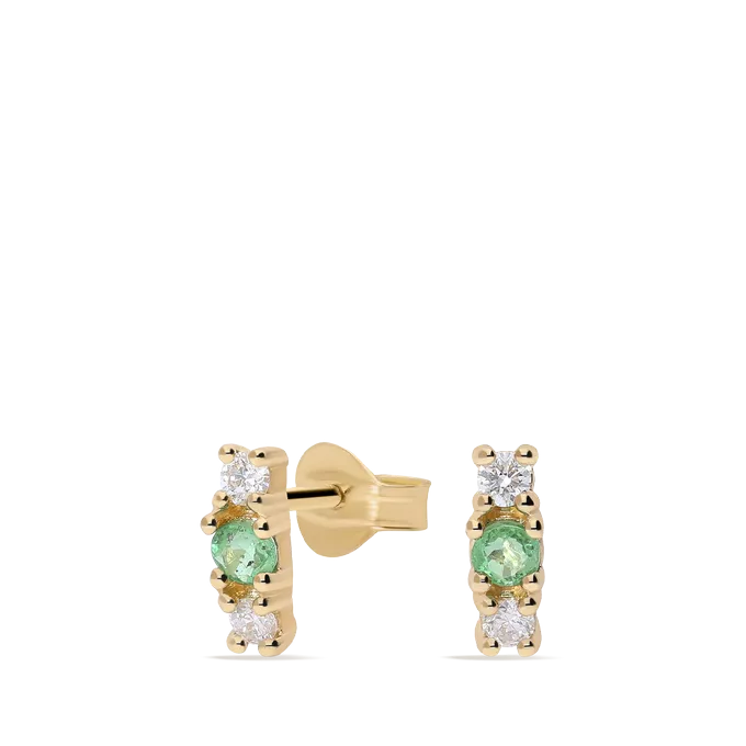 Pendiente diamante natural 0.10 ct. oro 18 quilates