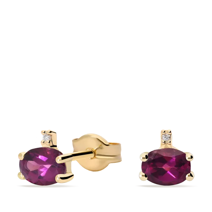 Pendiente diamante natural 0.01 ct. oro 18 quilates