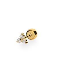 Piercing oreja diamante oro 18 quilates