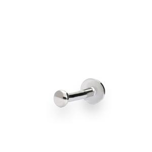 Piercing oreja plata redondo liso plano medida 02,5 cierre de tubo con disco plano 252380-02