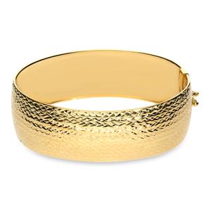 Pulsera tubo rigido hueco frente lapidado interior rebajado medida 60 x 50 x 20 cierre de ocho 218SPU34TB104A00