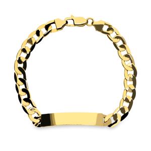 Pulsera para Hombre barbada hueco diamantado plano con chapa hueco 40 x 9 medida 08,7 x 02,1 de largo 23 cierre de mosquetón. 818CPU25Y1200A22