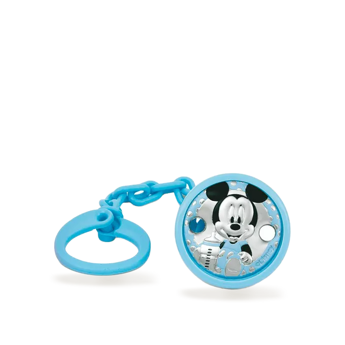 Cadena portachupetes Mickey Bebe Azul