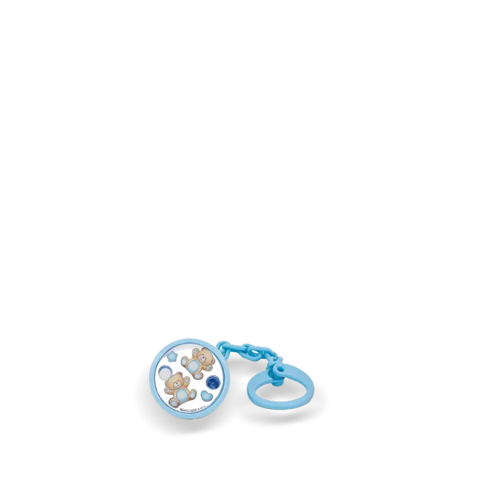 Cadena portachupetes oso estrella corazon azul