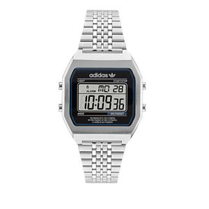 Reloj Adidas para Señora con Caja de Acero y Armis de Acero Calibre 20mm. Esfera Digital, Alarma, Calendario, Cronómetro, Luz. Sumergible 50m. Caja 36mm AOST22072