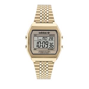 Reloj Adidas para Señora con Caja de Acero Pavonado Dorado y Armis de Acero Pavonado Dorad Calibre 20mm. Esfera Digital, Alarma, Calendario, Cronómetro, Luz. Sumergible 50m. Caja 36mm AOST22074