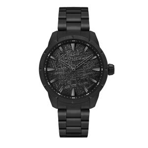 Reloj Police para Hombre de Acero Pavonado Negro con Armis Pavonado Negro Calibre 22mm. Esfera Negra Rayada con Números Palos. Bisel Liso con Taquímetro. Sumergible 50 metros. Caja de 45 mm PEWJG2202903
