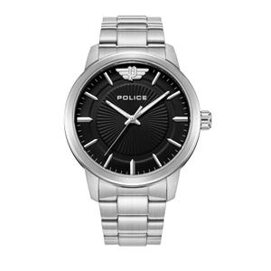 Reloj Police para Hombre con Caja y Armis de Acero de Calibre 22mm. Esfera Negra con Logotipo Police en la Parte Superior, Números Palos y Bisel Liso. Sumergible 50m. Caja 47mm PEWJG2227412