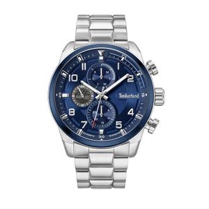 Reloj Multifunción Timberland para Caballero con Caja y Armis de Acero. Esfera Azul con Números Árabes-Palos y Bisel Liso. Sumergible 50m. Caja 46mm TDWGK2201103
