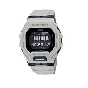 Reloj Bluetooth Casio G-Shock para Caballero con Caja y Correa de Resina Gris. Esfera Digital con 4 Alarmas, Contador de Pasos, Crono, Timer, Sensor Aceleración, Planificación y Registro de Entrenamiento. Pila 2 Años. Sumergible 200m. Caja 46x50mm GBD-200UU-9ER