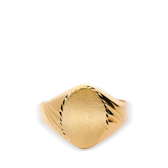 18k gold signet ring