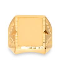 Sello de oro para hombre mate brillo bisel lapidado
