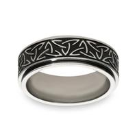 anillo hombre acero bicolor antiestres talla 20