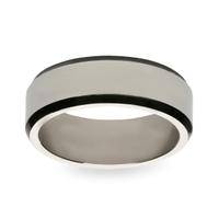 anillo hombre acero bicolor talla 21