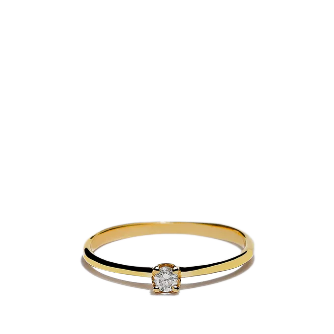 Anillo diamante natural oro 18 quilates SUN