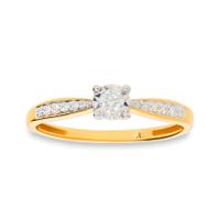 Sortija diamante oro 18 quilates