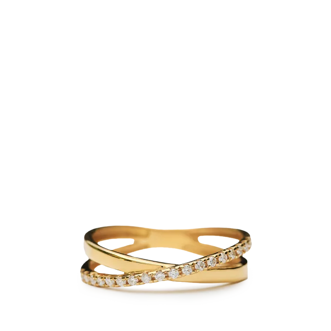 Anillo diamante natural oro 18 quilates