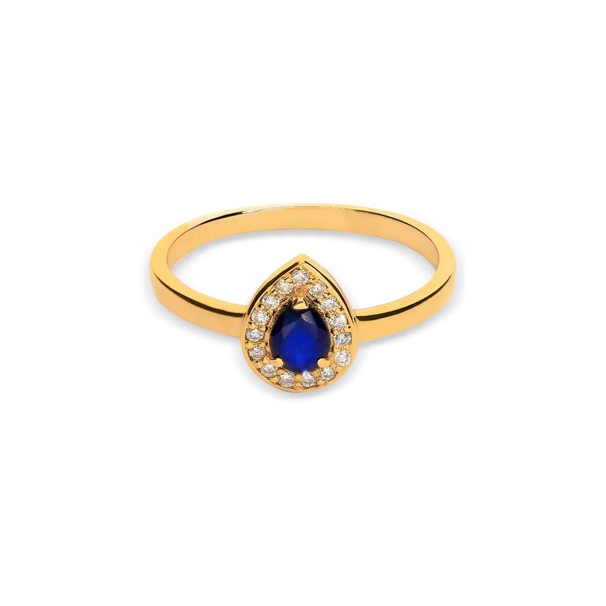 18k gold diamond ring ROYAL TEAR