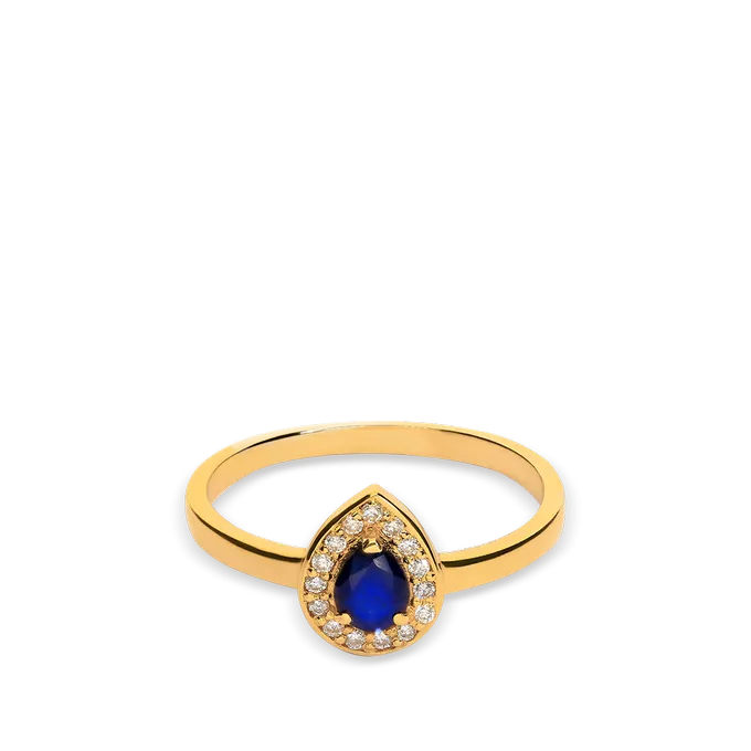 18k gold diamond ring ROYAL TEAR