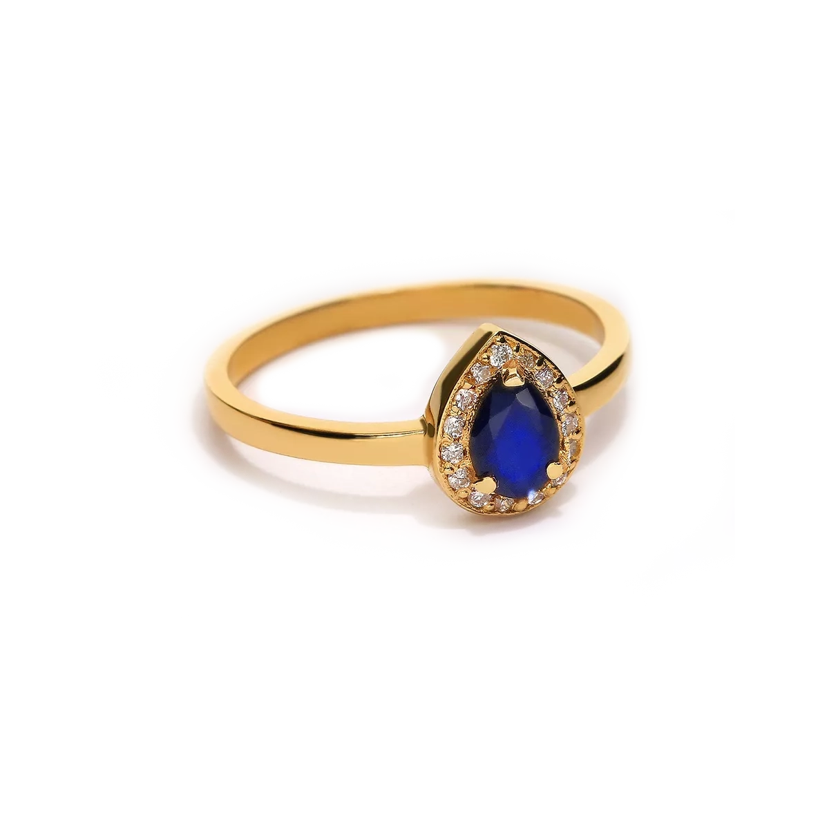 18k gold diamond ring ROYAL TEAR