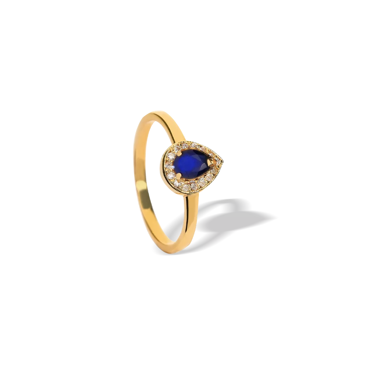 18k gold diamond ring ROYAL TEAR