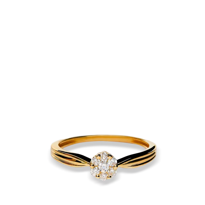 Anillo diamante natural oro 18 quilates
