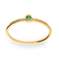 Sortija diamante oro 18 quilates