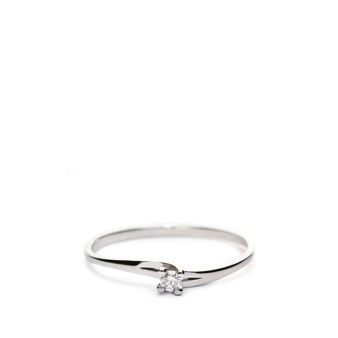 18k gold diamond ring SWIRL