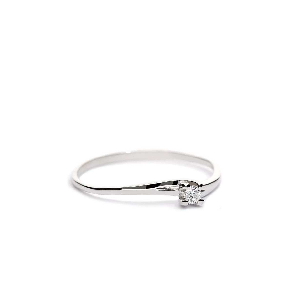 18k gold diamond ring SWIRL