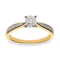 Sortija diamante oro 18 quilates