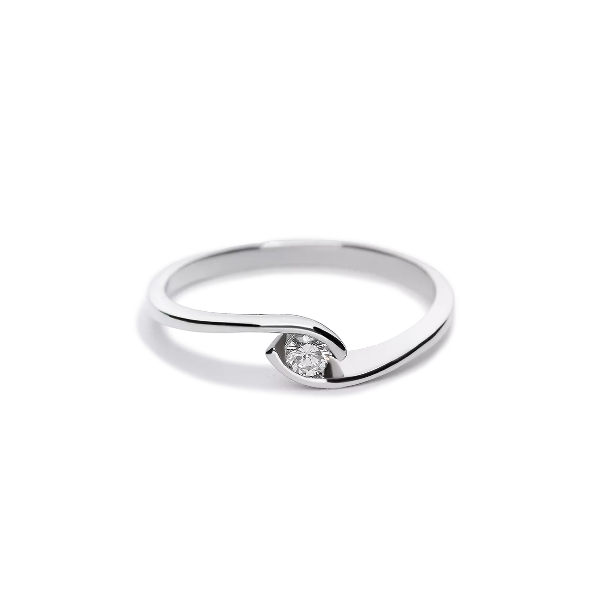 Anillo diamante natural oro 18 quilates GRAVITY