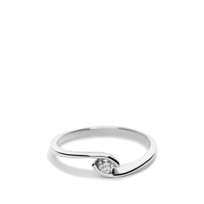 Anillo diamante natural oro 18 quilates GRAVITY