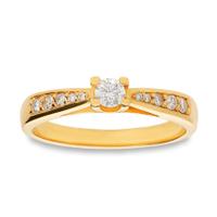 Sortija diamante oro 18 quilates