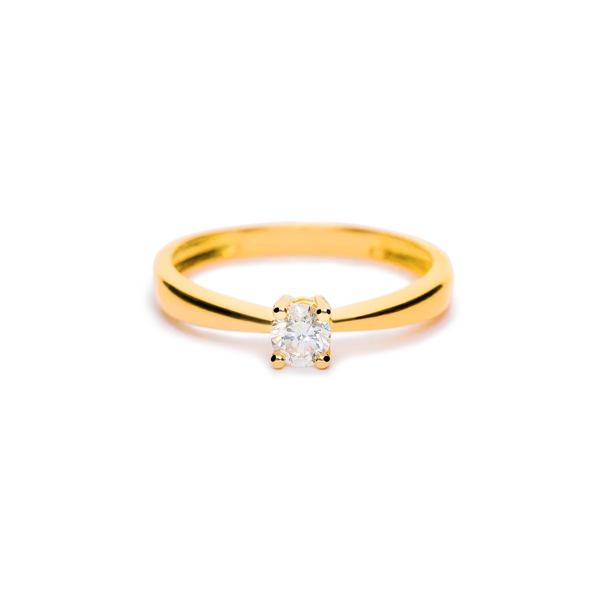 Anillo diamante natural oro 18 quilates SUN