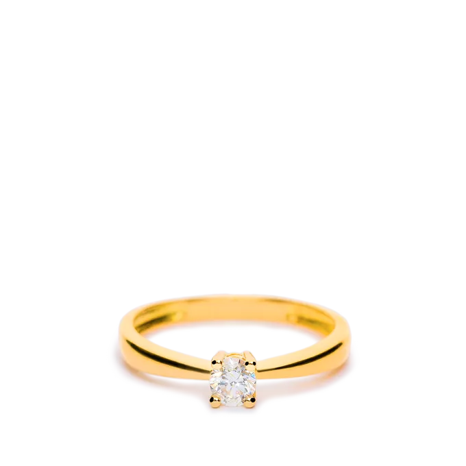 Anillo diamante natural oro 18 quilates SUN
