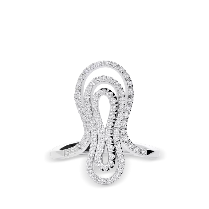 Anillo diamante natural oro 18 quilates NEBULA