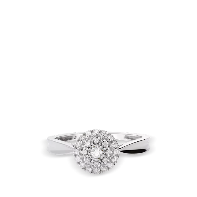 Anillo diamante natural oro 18 quilates