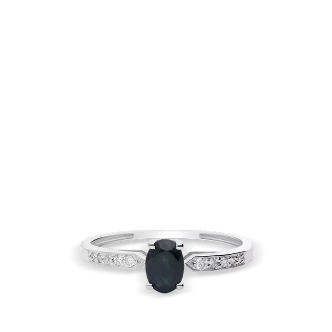 Anillo diamante natural oro 18 quilates MIDNIGHT