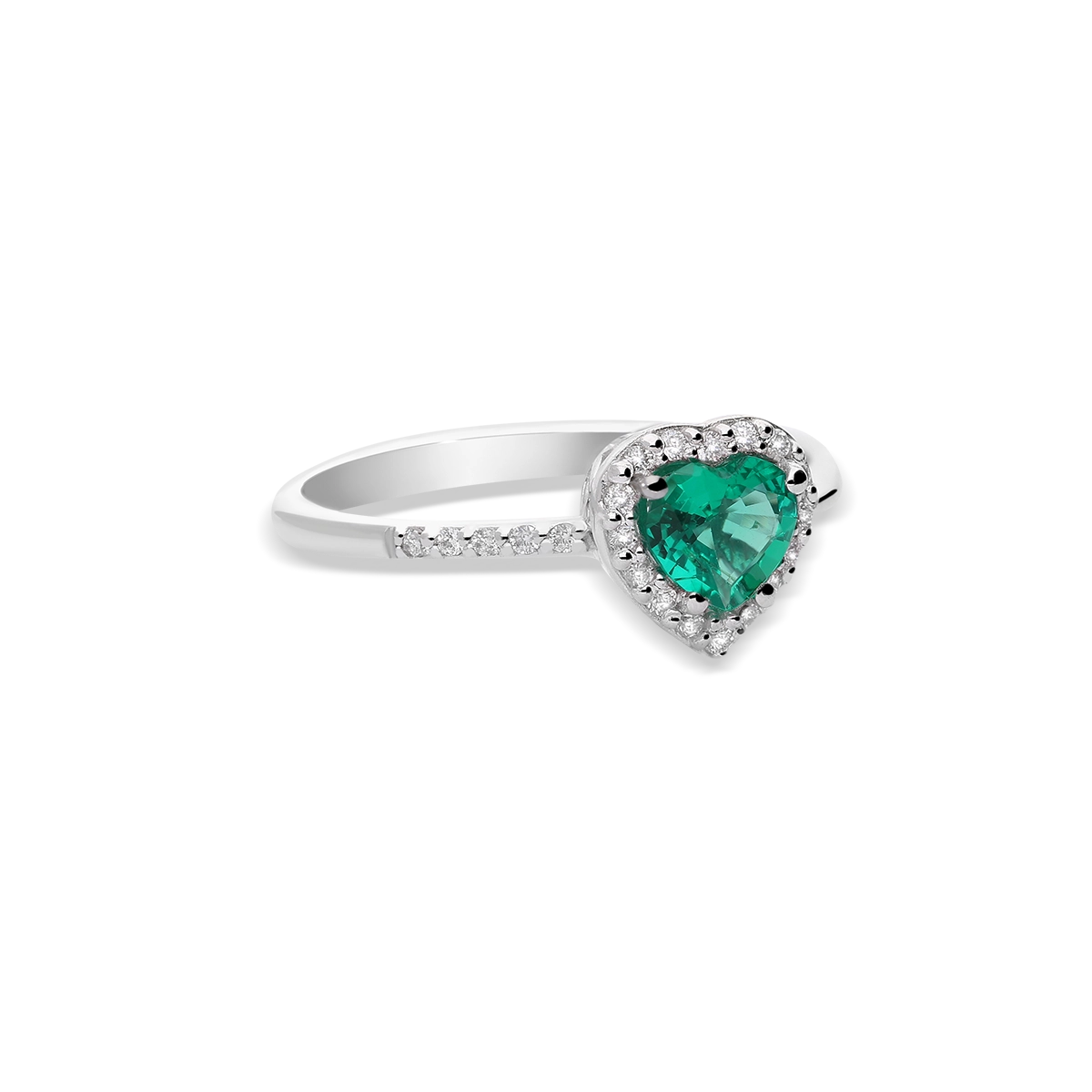 Anillo diamante natural 0.13 ct. oro 18 quilates LOVE EMERALD