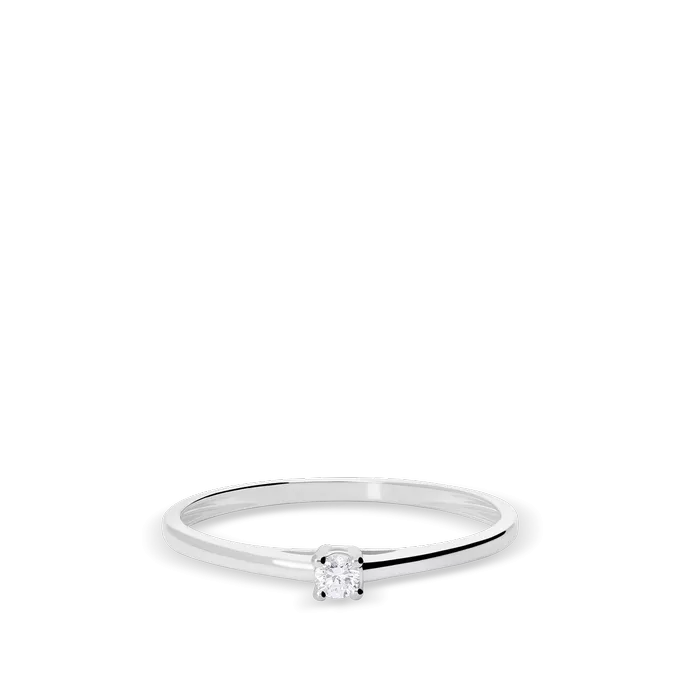 Anillo diamante natural 0.05 ct. oro 18 quilates MOON