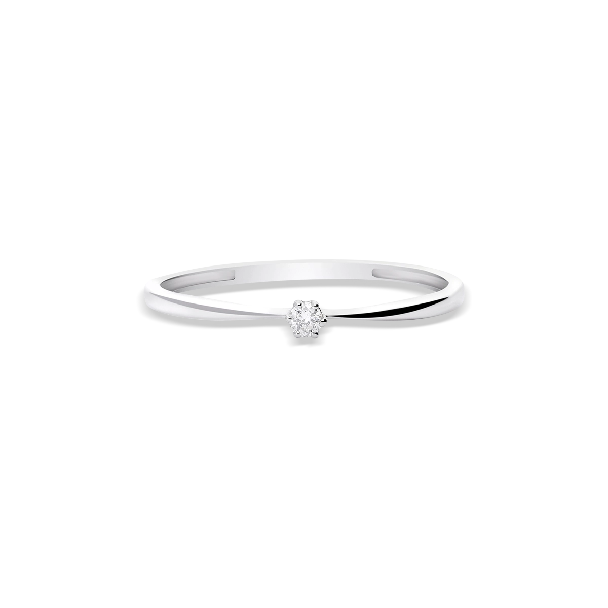 Anillo diamante natural 0.03 ct. oro 18 quilates MOON