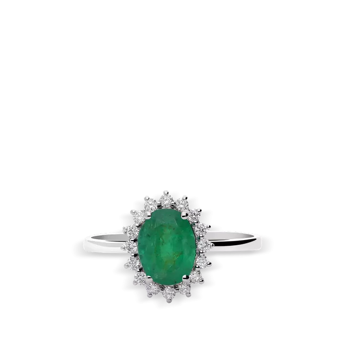 18k gold diamond ring IMPERIAL EMERALD