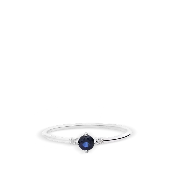 Anillo diamante natural 0.02 ct. oro 18 quilates