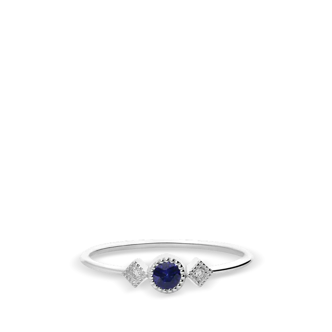 Anillo diamante natural 0.02 ct. oro 18 quilates