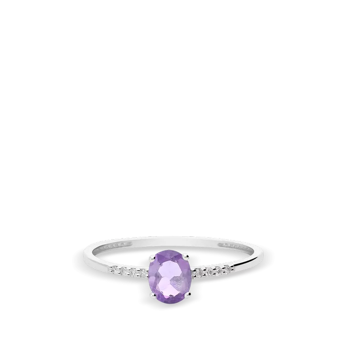 Anillo diamante natural 0.03 ct. oro 18 quilates