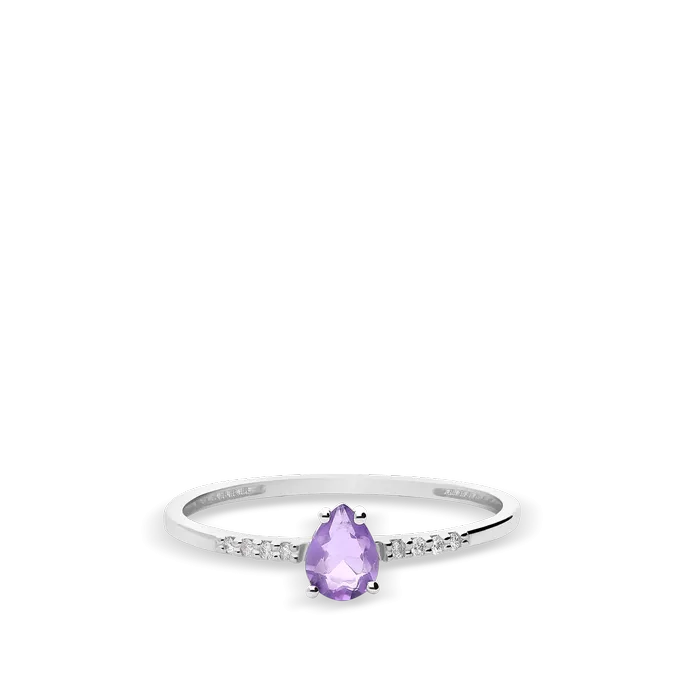 Anillo diamante natural 0.03 ct. oro 18 quilates