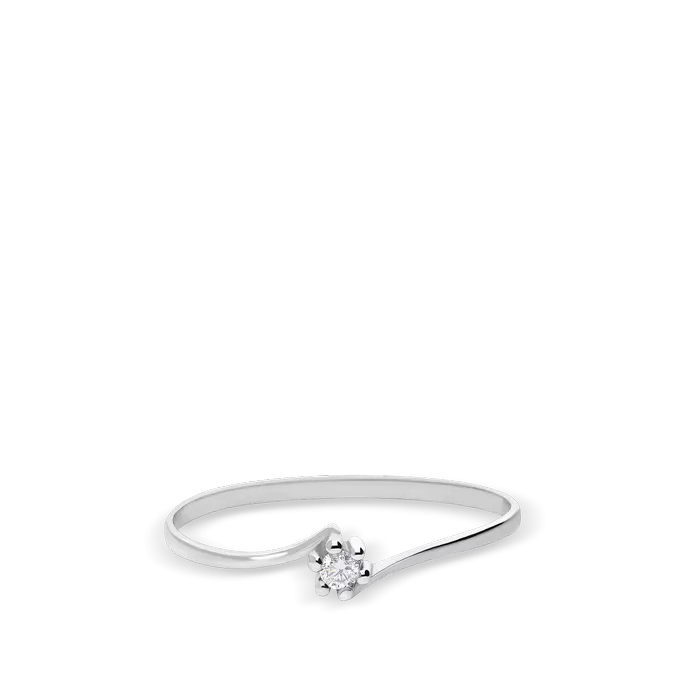 Anillo diamante natural 0.03 ct. oro 18 quilates